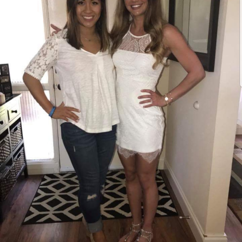 Express white lace dress